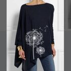 Plus Size Dandelion Print T Shirt Simple Design Comfortable Fabric Casual Style Available for Wholesale