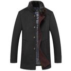 Mens Wool Blend Overcoat Thickened Warm Jacket Casual Winter Outerwear custom packaging