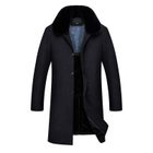 Mens Wool Overcoat Mid Length Large Size Winter Outerwear for Seniors custom packaging