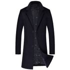 Mens Overcoat Mid Length Wool Blend Trench Coat Business Casual Style Available in Multiple Sizes Wholesale