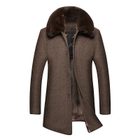 Mens Long Woolen Overcoat Warm Lined Fabric Winter Outerwear custom packaging