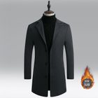 Mens Wool Blend Overcoat Slim Fit Mid Length Warm Lined Available in Dark Gray Light Gray Navy Blue Khaki Wholesale