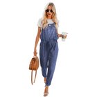 Plus Size Womens Denim Overalls Loose Fit Adjustable Waist Spring Summer Casual Wear