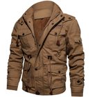 Long Sleeve Washed Cotton Jacket Thickened Warm Fabric Plus Size Loose Fit
