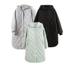 Hooded Longline Quilted Cotton Coat for Women Loose Fit Warm Winter Jacket Casual Everyday Wear