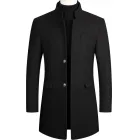 Mens Fashion Wool Blend Overcoat Mid Length Available in Multiple Colors and Sizes Wholesale Supply