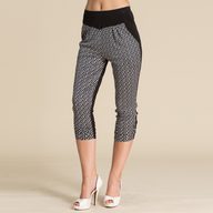 Silk Knitted Harem Pants Double Sided Print Heart Pattern Casual Style Summer Wear