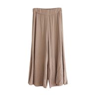 Plus Size Loose Fit Wide Leg Pants Lightweight Cotton Linen Blend Casual Summer Wear