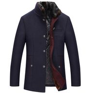 Mens Wool Overcoat Slim Fit Thickened with Fleece Lining Winter Casual Wear bulk order