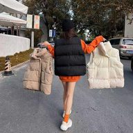 Womens Down Vest Jacket Stylish Stand Collar Sleeveless Design Autumn Winter Fashion
