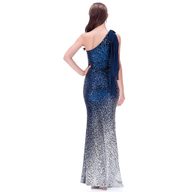 Evening Dress for Women One Shoulder Sequin Long Gown Summer Party or Ball