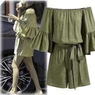 Summer Womens Ruffle Jumpsuit Off Shoulder Design Plus Size Available Wholesale Ready to Ship