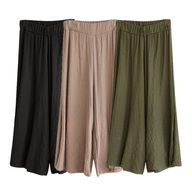 Plus Size Loose Fit Wide Leg Pants Lightweight Cotton Linen Blend Casual Summer Wear
