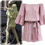 Summer Womens Ruffle Jumpsuit Off Shoulder Design Plus Size Available Wholesale Ready to Ship