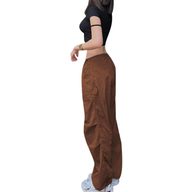 Casual Wide Leg Pants for Women Solid Color Loose Fit with Drawstring Autumn Street Style