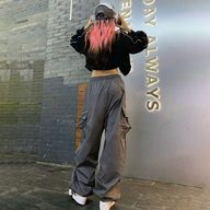Casual Wide Leg Cargo Pants for Women Vintage Street Style Loose Fit Comfortable Fabric
