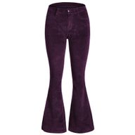 Womens High Waist Velvet Wide Leg Pants Spring Casual Fit Flare Trousers bulk order
