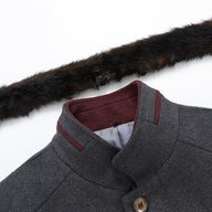 Mens Wool Blend Overcoat Thickened Warm Jacket Casual Winter Outerwear custom packaging