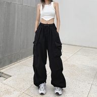 Casual Wide Leg Cargo Pants for Women Vintage Street Style Loose Fit Comfortable Fabric