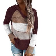 Striped Hooded Sweater Autumn Winter Style Comfortable Fabric Trendy Design Wholesale Available