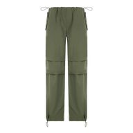 Casual Wide Leg Pants for Women Solid Color Loose Fit with Drawstring Autumn Street Style