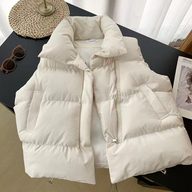Womens Down Vest Jacket Stylish Stand Collar Sleeveless Design Autumn Winter Fashion