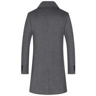 Mens Overcoat Mid Length Wool Blend Trench Coat Business Casual Style Available in Multiple Sizes Wholesale