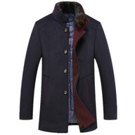 Mens Wool Blend Overcoat Thickened Warm Jacket Casual Winter Outerwear custom packaging
