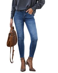 Womens Stretchy Mid Rise Slim Fit Denim Ankle Pants Casual Everyday Wear Available in Multiple Sizes Wholesale