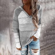 Striped Hooded Sweater Autumn Winter Style Comfortable Fabric Trendy Design Wholesale Available