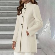 Elegant Wool Blend Coat for Women Slim Fit Long Sleeve Autumn Winter Fashion low MOQ