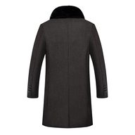 Mens Wool Overcoat Mid Length Large Size Winter Outerwear for Seniors custom packaging