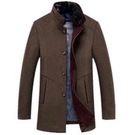 Mens Wool Blend Overcoat Thickened Warm Jacket Casual Winter Outerwear custom packaging