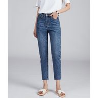 High Waist Distressed Straight Leg Jeans for Women Casual Loose Fit Spring Autumn Wear