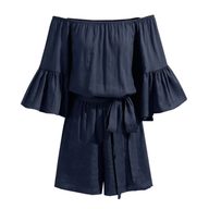 Summer Womens Ruffle Jumpsuit Off Shoulder Design Plus Size Available Wholesale Ready to Ship