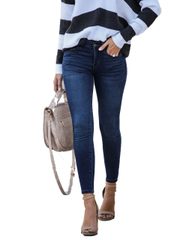Womens Stretchy Mid Rise Slim Fit Denim Ankle Pants Casual Everyday Wear Available in Multiple Sizes Wholesale
