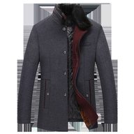 Mens Wool Overcoat Slim Fit Thickened with Fleece Lining Winter Casual Wear bulk order