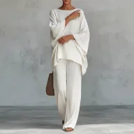 Womens Casual Batwing Sleeve Loose Fit Jumpsuit in Solid Colors for Spring Wholesale factory direct