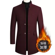 Mens Fashion Wool Blend Overcoat Mid Length Available in Multiple Colors and Sizes Wholesale Supply