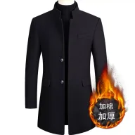 Mens Fashion Wool Blend Overcoat Mid Length Available in Multiple Colors and Sizes Wholesale Supply