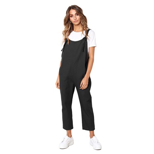 Wide Leg Jumpsuit for Women Summer Casual Style Loose Fit Adjustable Straps Available in Multiple Sizes Wholesale