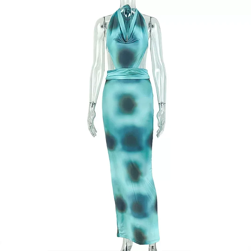 Bodycon Halter Dress V Neck Backless Fashionable Design Elegant Evening Wear Wholesale Available